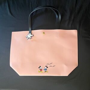 Disney x Colors by Jennifer Sky. Pink Tote Bag with Mickey & Minnie